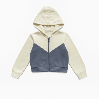 TWO SHADE ZIPPER HOOD