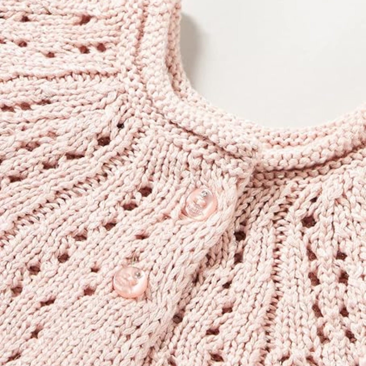 LIGHT PEACH BUTTON DOWN SWEATER