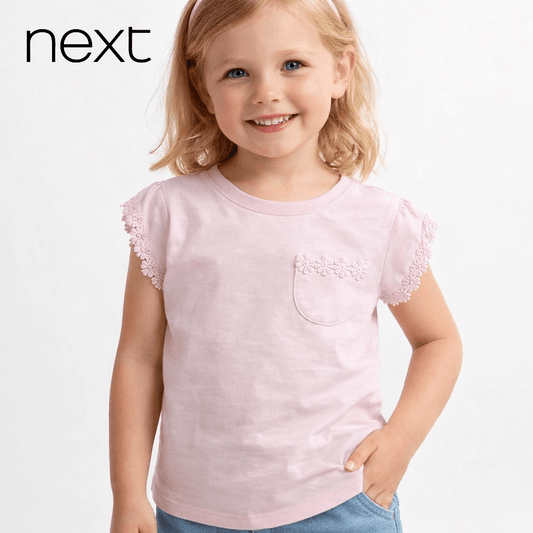 FLORAL POCKET PINK T-SHIRT