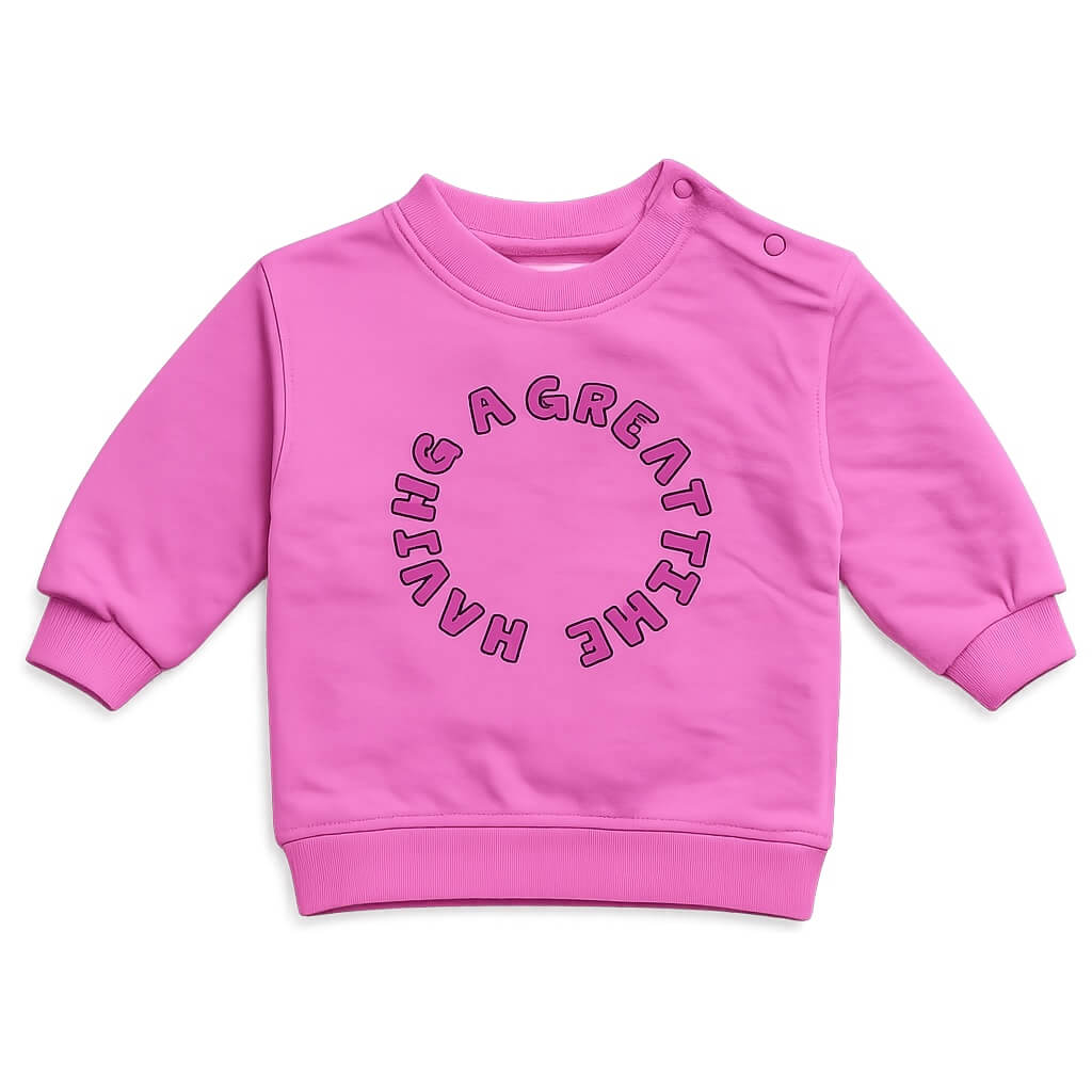 PINK PRINTED SWEATSHIRT