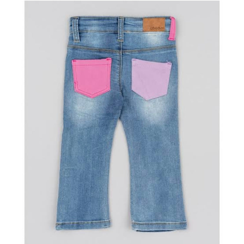 Pink pocket bell bottom pant