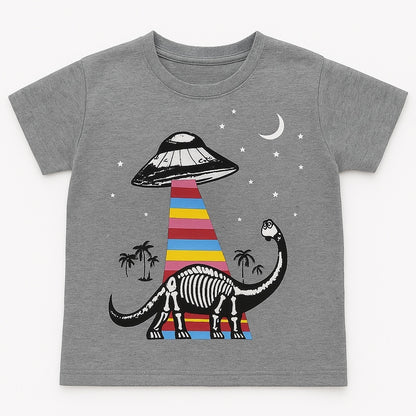 Dino Space heather grey t-shirt