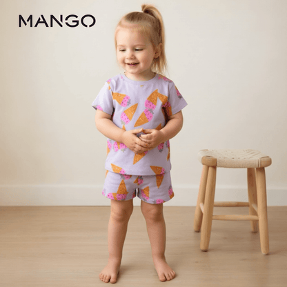 ICE CREAM PRINT 2pc SET