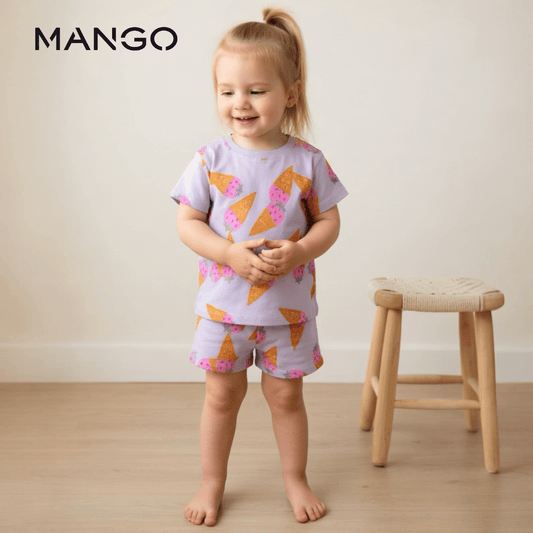 ICE CREAM PRINT 2pc SET