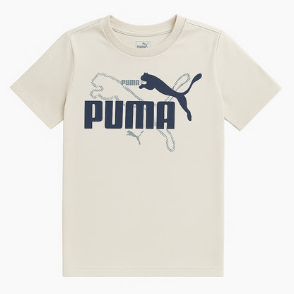 P PRINTED OFF WHITE T-SHIRT