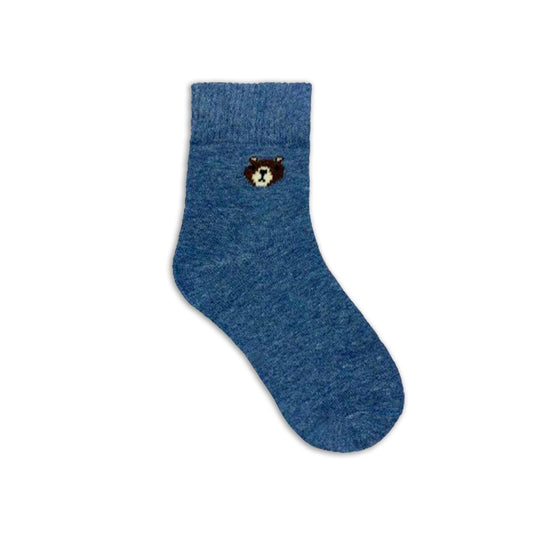 DARK GREY TEDDY SOCKS