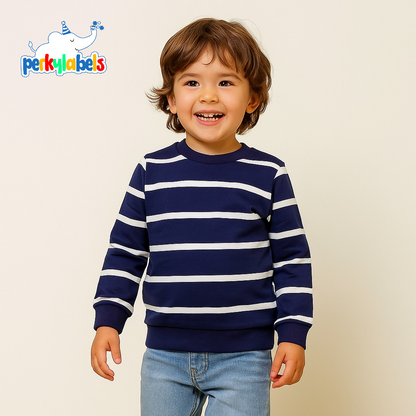 STRIPE NAVY BLUE SWEATSHIRT