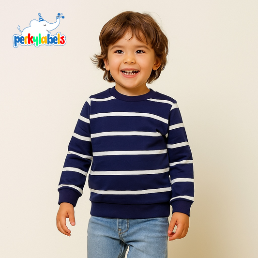 STRIPE NAVY BLUE SWEATSHIRT