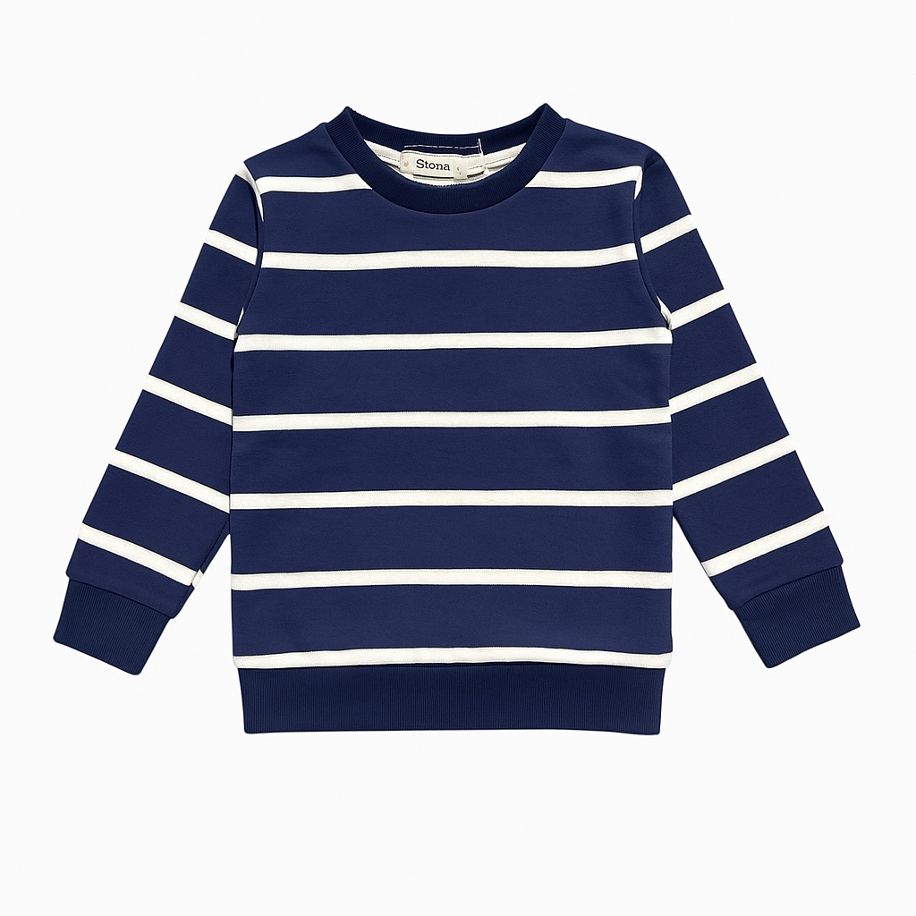 STRIPE NAVY BLUE SWEATSHIRT