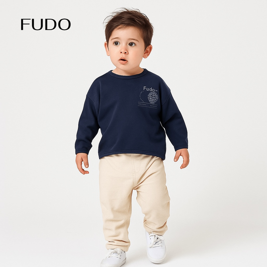 BLACK POCKET PRINT SWEATSHIRT