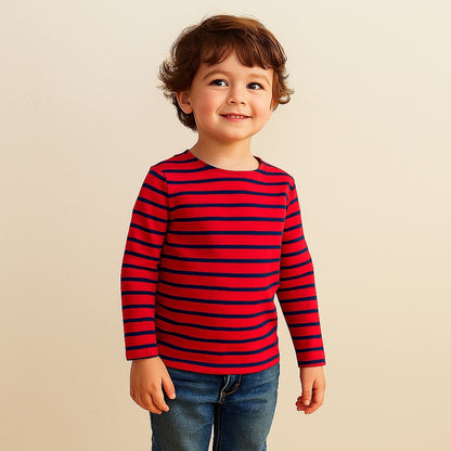 Maroon stripe t-shirt
