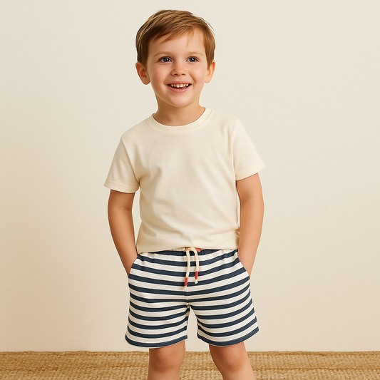 Stripe white shorts