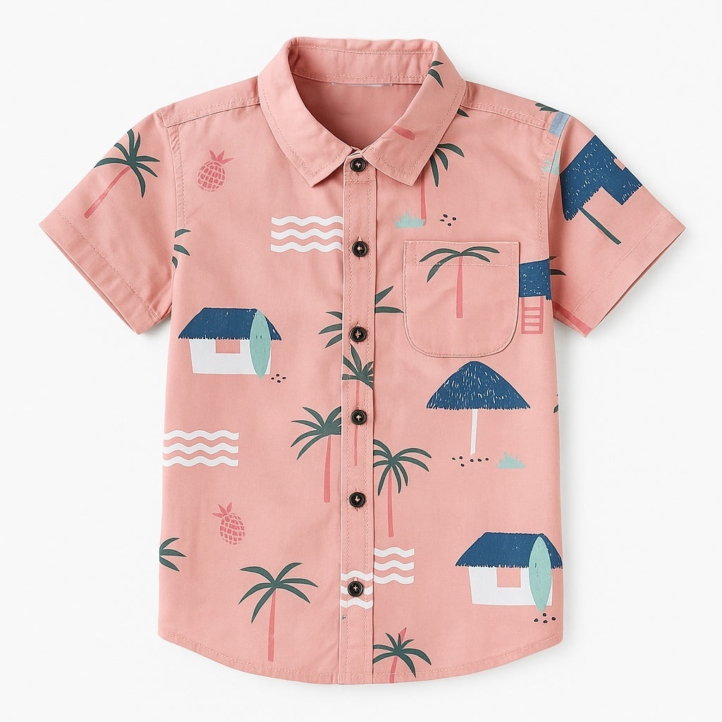 BEACH PRINT CASUAL SHIRT