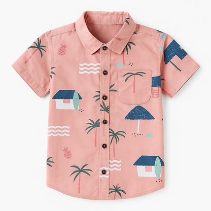 BEACH PRINT CASUAL SHIRT