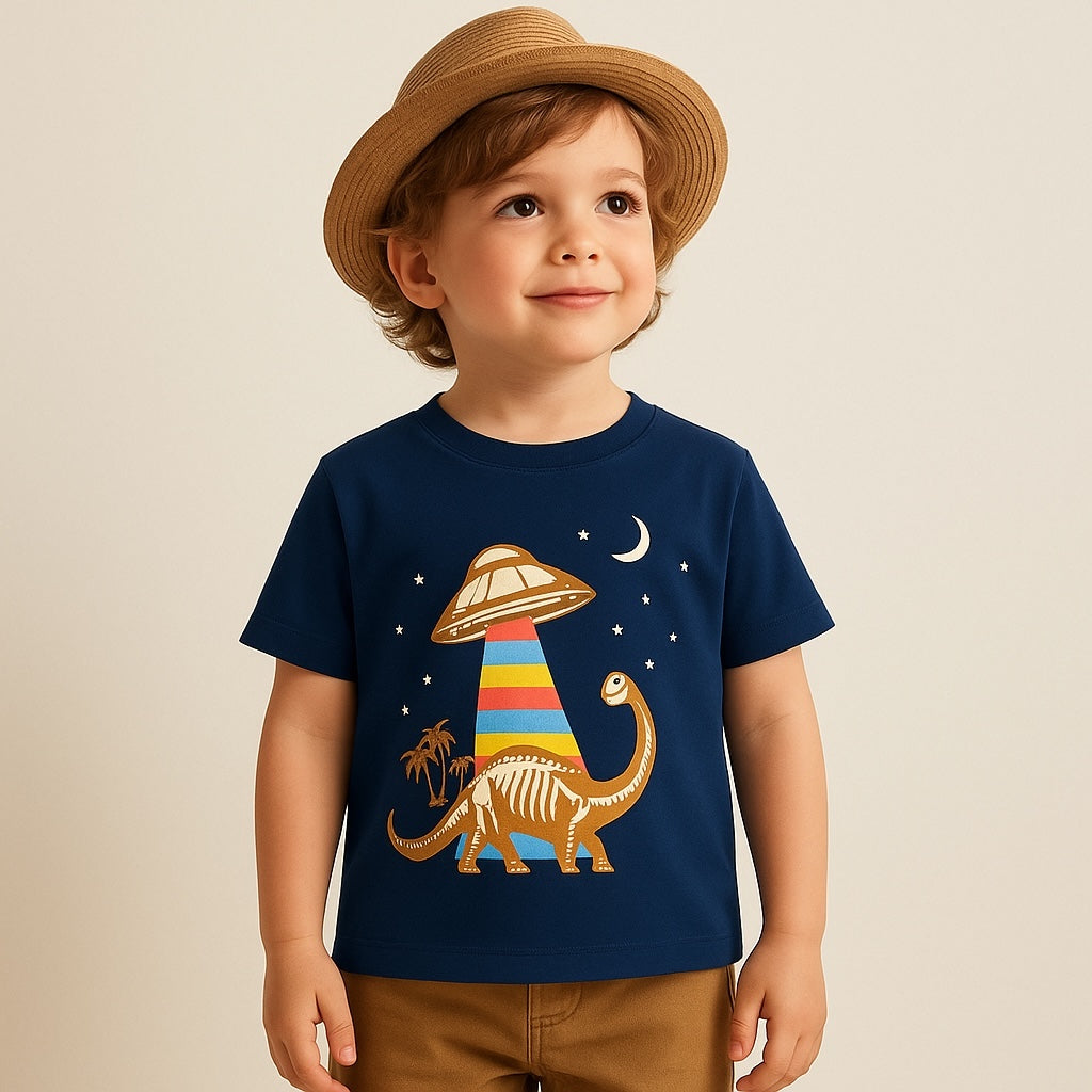 Dino Space navy blue t-shirt