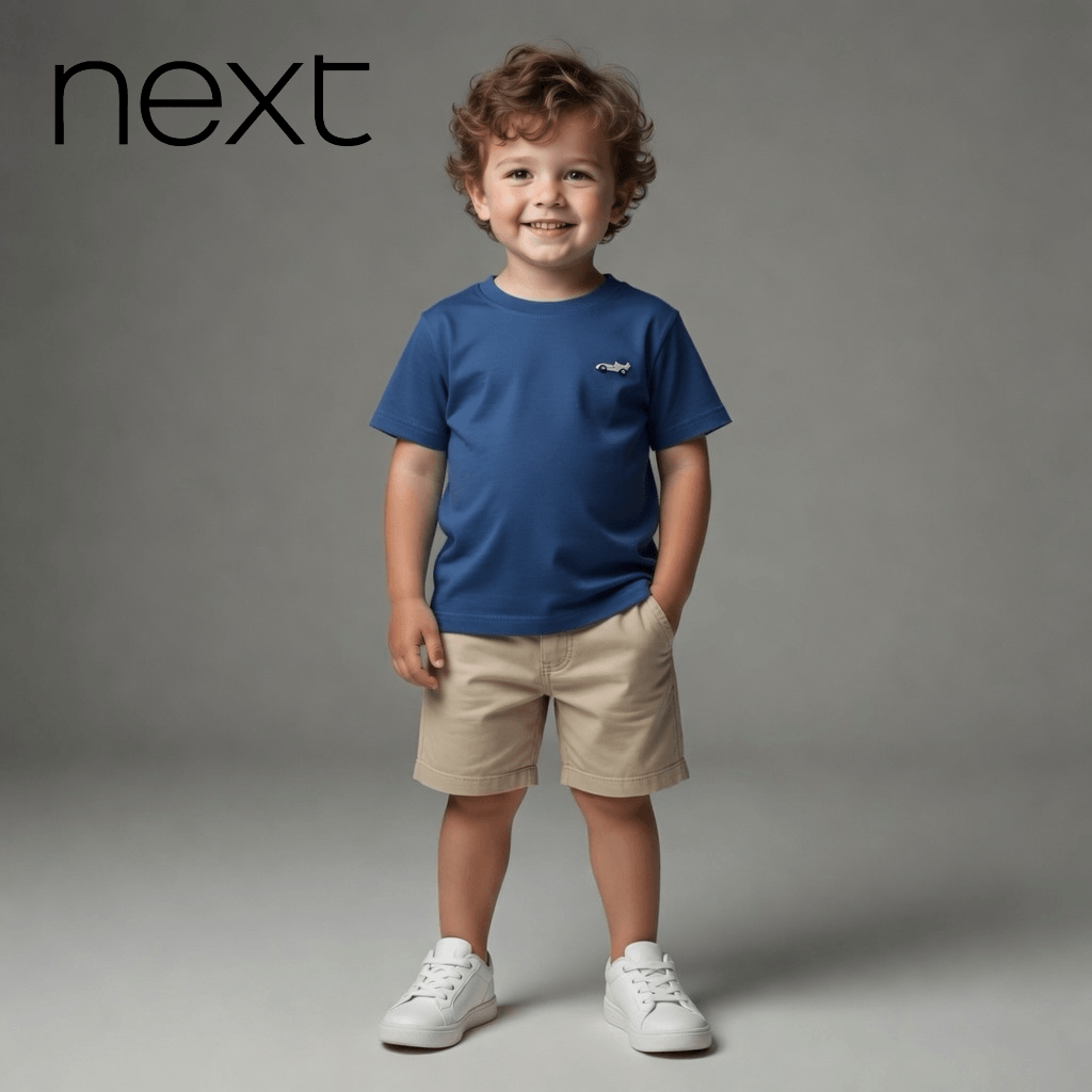 CAR EMBROIDERY BLUE T-SHIRT