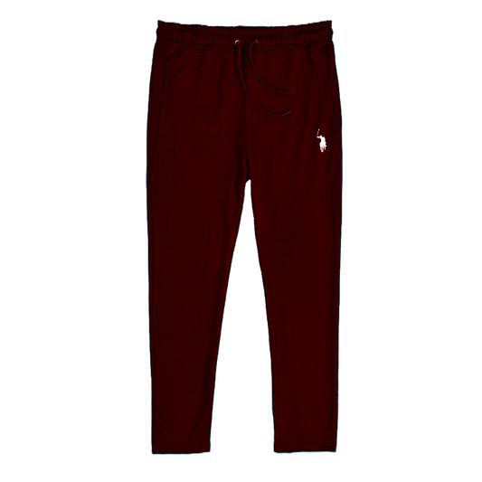 Light fabric maroon summer casual trouser