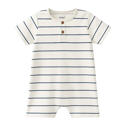 STRIPE BUTTON DOWN ROMPER