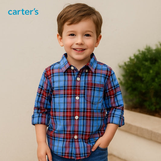 blue check casual shirt