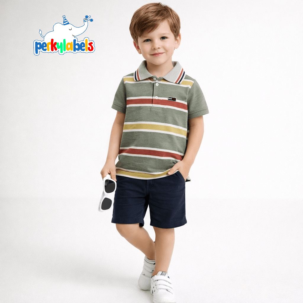 GREEN STRIPE POLO SHIRT