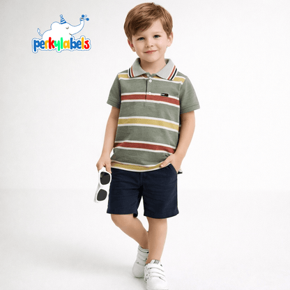 GREEN STRIPE POLO SHIRT