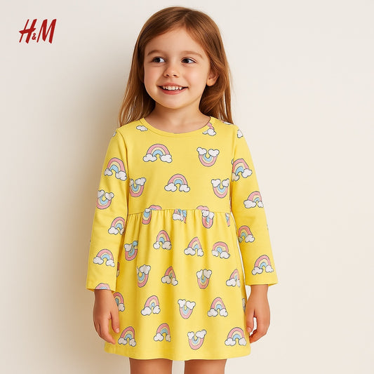 RAINBOW LIGHT YELLOW FROCK