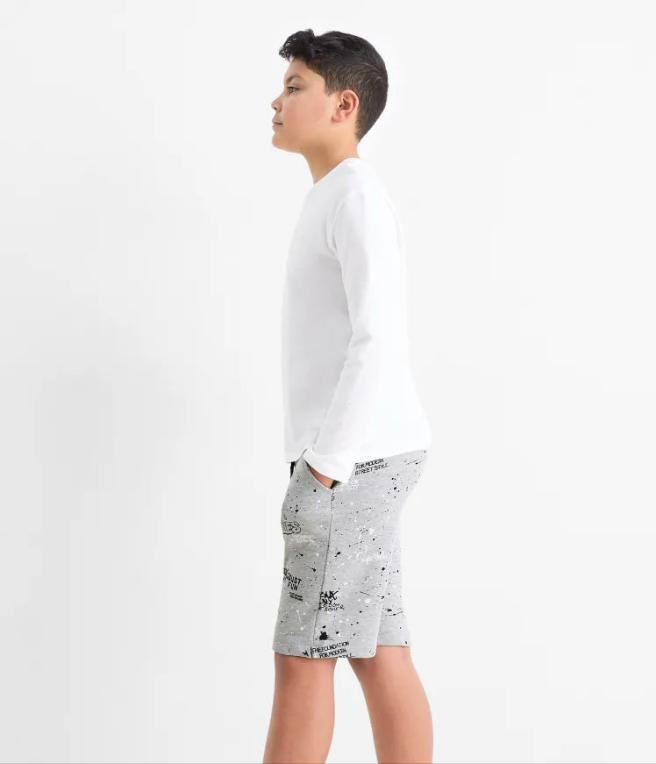 MY RULES ALLOVER PRINTED SHORTS