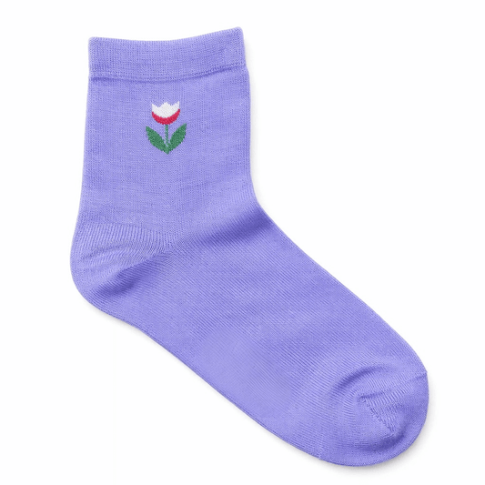 FLOWER PURPLE SOCKS