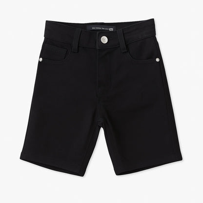 Durable and Flexible Black Denim Shorts Perfect for Baby Boys on the Go