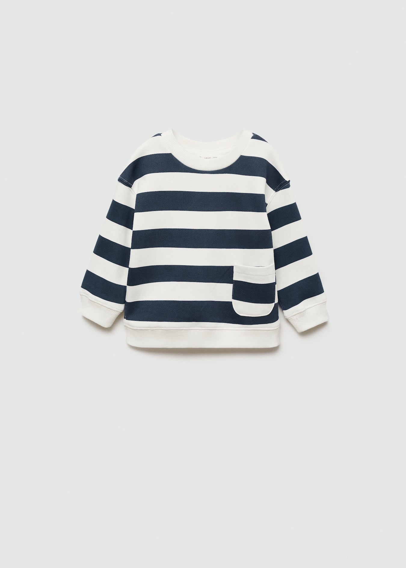 POCKET STYLE STRIPE SWEATSHIRT