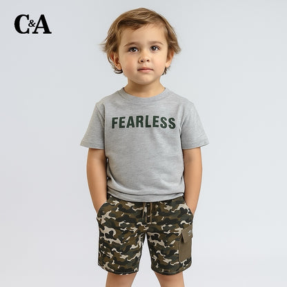 Cargo pocket camouflage shorts