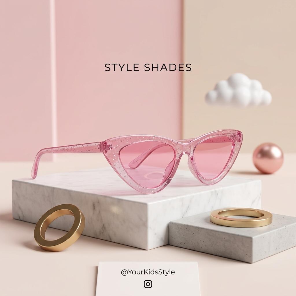 GLITTER PINK SUN GLASSES