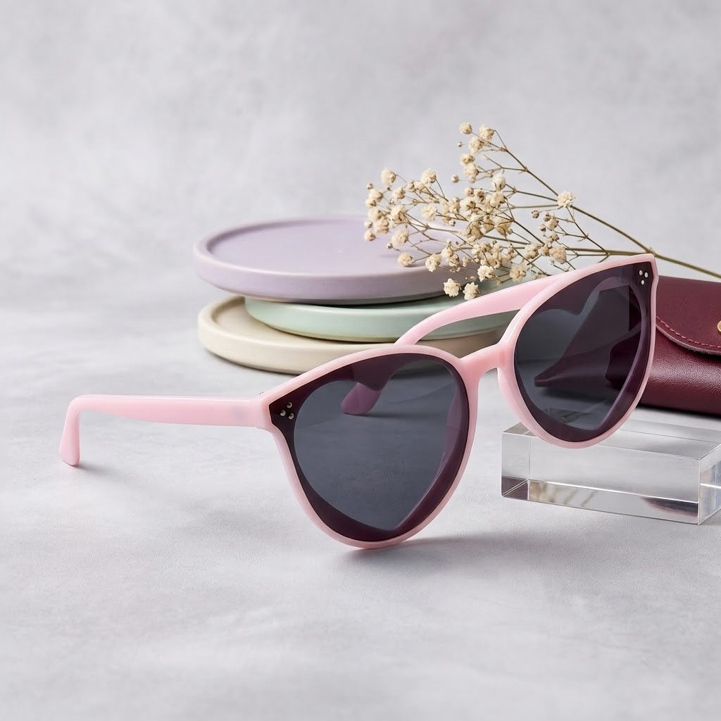 PINK FRAME SUN GLASSES