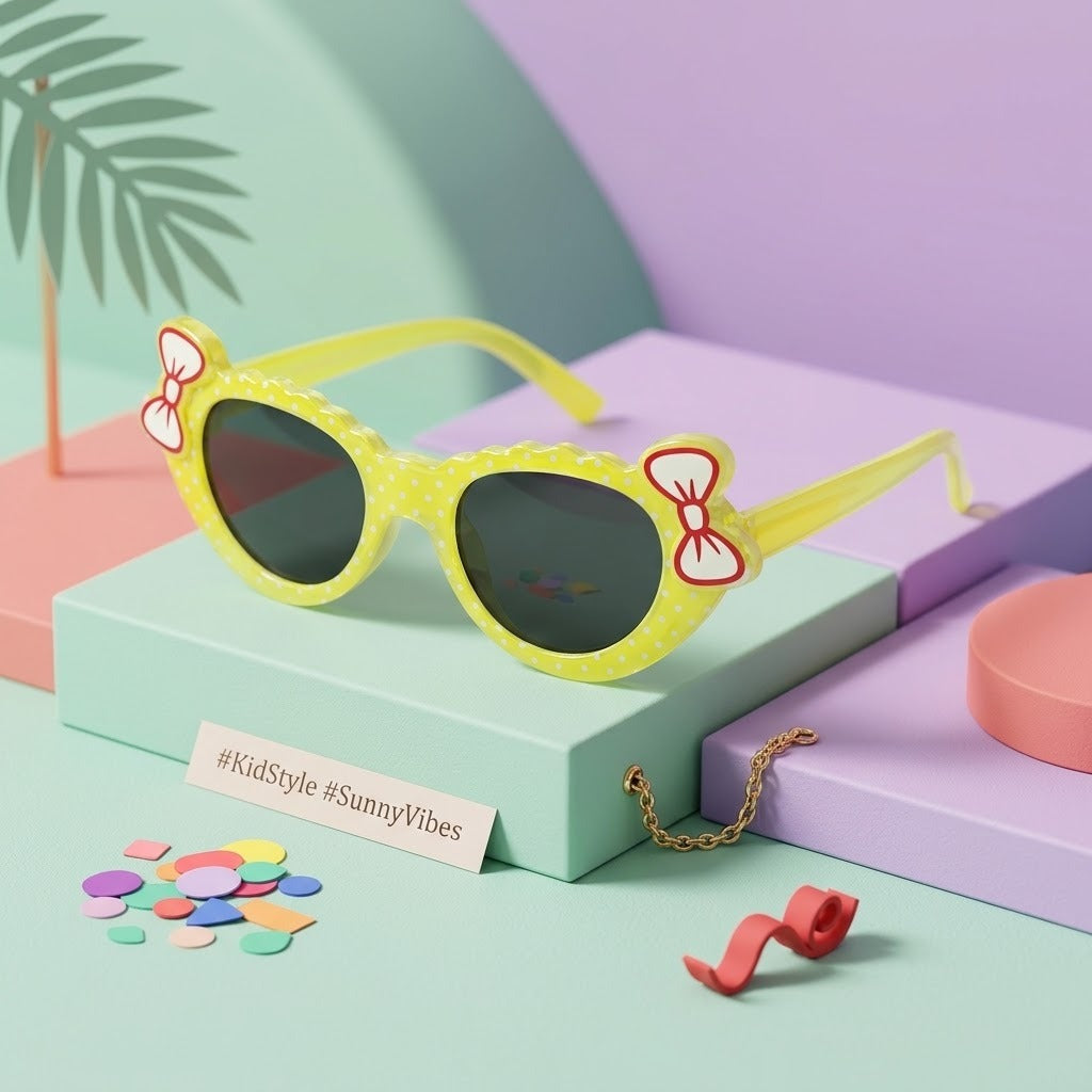 POLKA DOTS LIGHT GREEN SUNGLASSES
