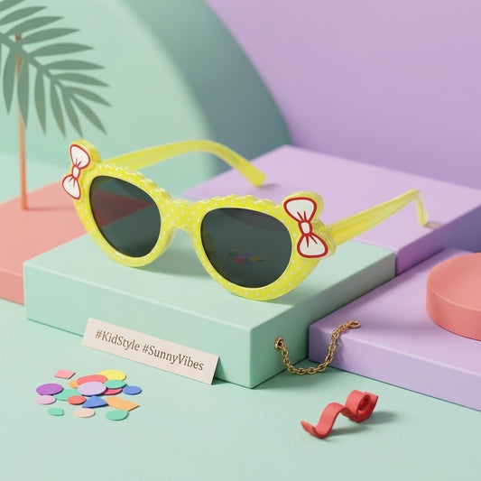 POLKA DOTS LIGHT GREEN SUNGLASSES