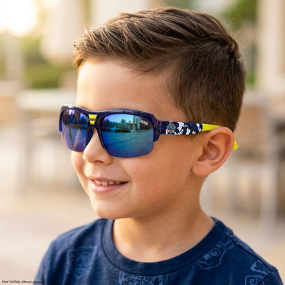 BLUE & WHITE CAMO-PATTERNED SUNGLASSES