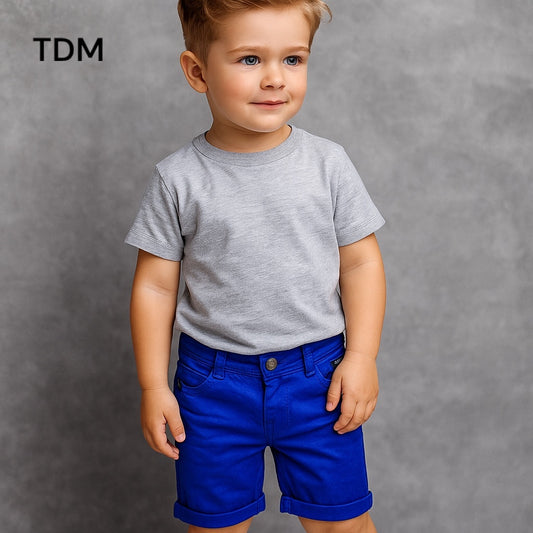 BLUE DENIM COTTON SHORTS