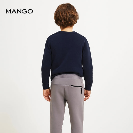 BACK ZIP STYLE GREY TROUSER
