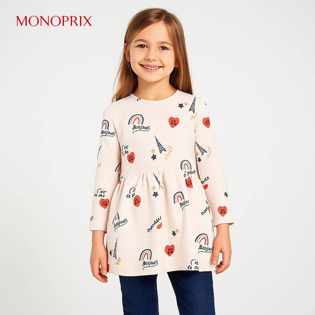 MONOPRIX BONJOUR  OFFWHITE FROCK