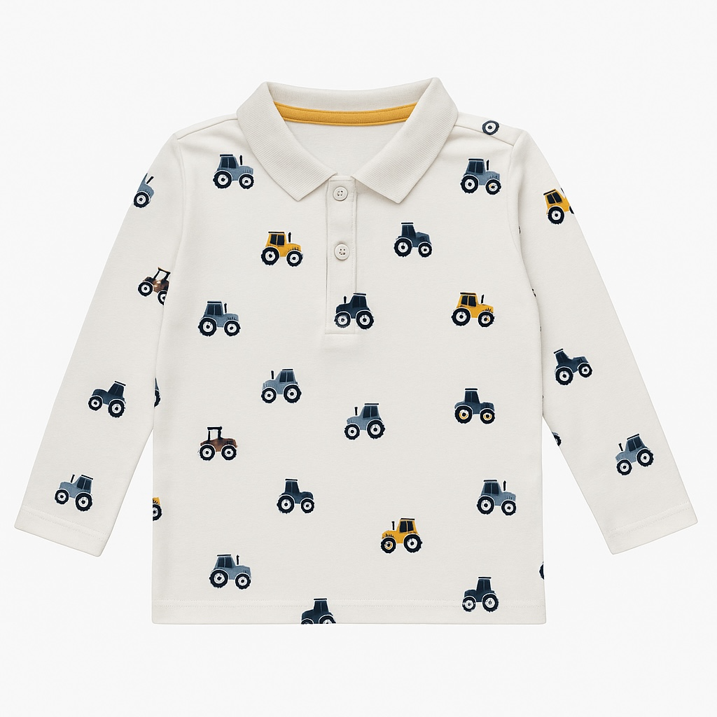 TRACTOR PRINT ALLOVER POLO SHIRT