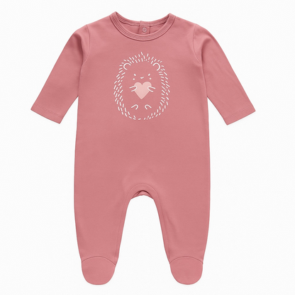 LIGHT PEACH HEDGEHOG LOVE ROMPER
