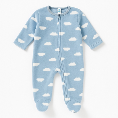 CLOUD PRINT WOOL ROMPER