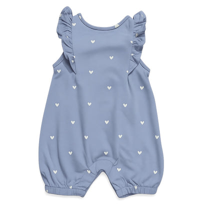 FLARE STYLE HEART ROMPER BLUE