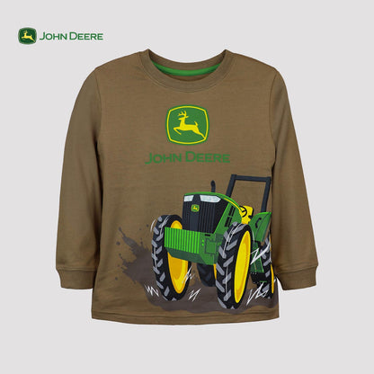 TRACTOR PRINT BROWN T-SHIRT