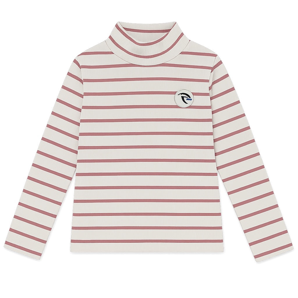STRIPE OFFWHITE TURTLE NECK