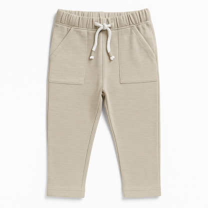 LIGHT BROWN LIGHT FABRIC TROUSER