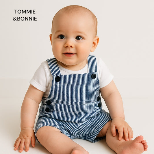 STRIPED OVERALLS DUNGAREE