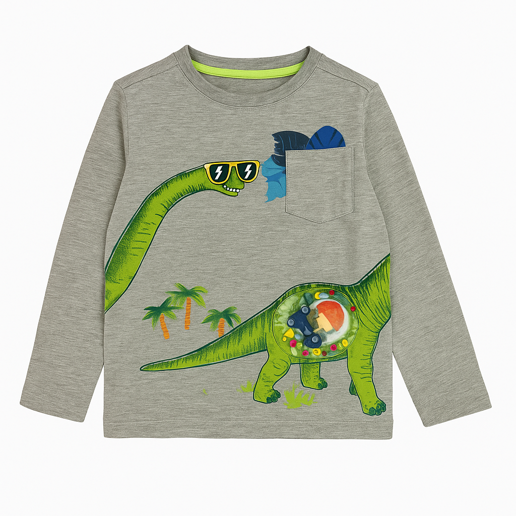 Hungry dino appliqué t-shirt