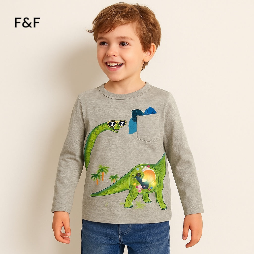 Hungry dino appliqué t-shirt