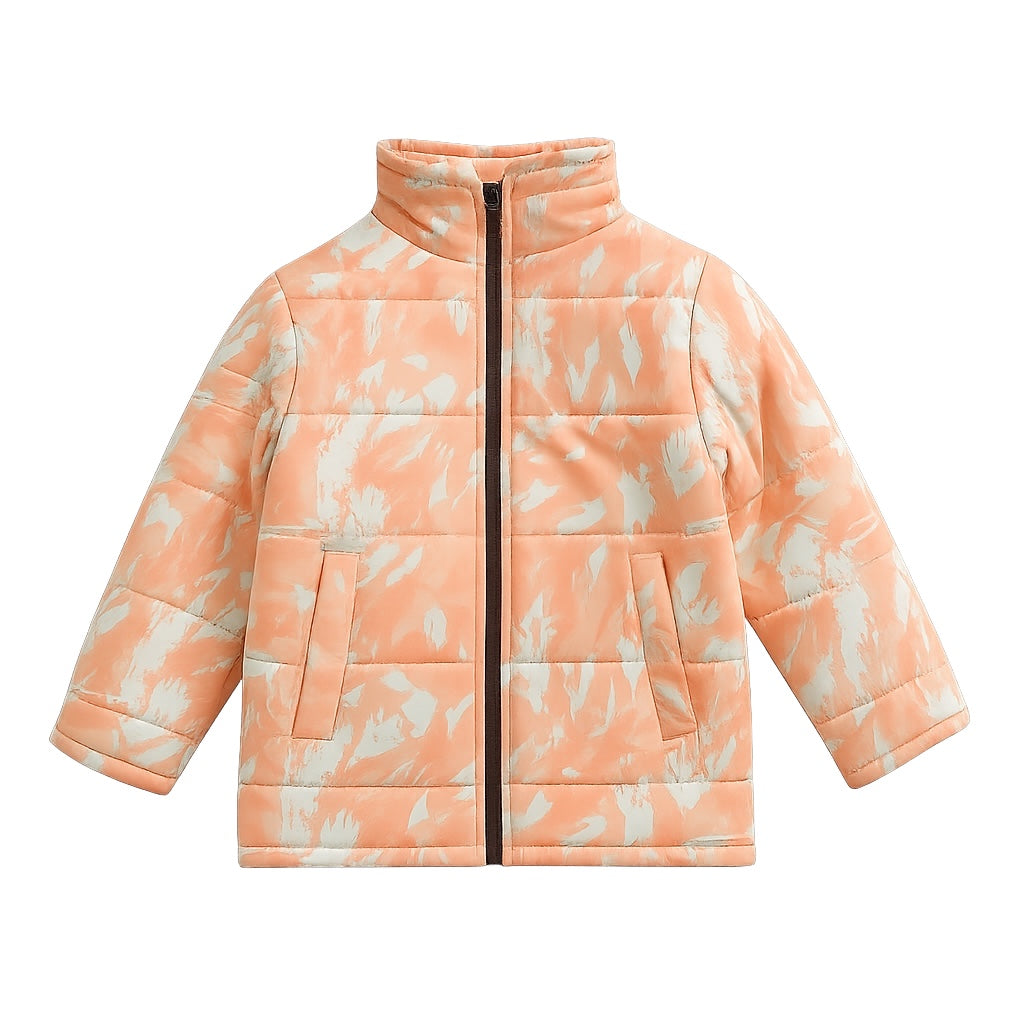 SELF PRINT PUFFER JACEKT